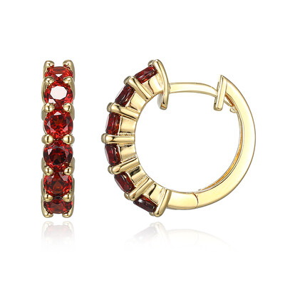 Boucles d'oreilles en argent et Grenat du Mozambique