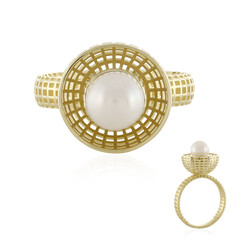 Bague en or et Perle blanche de culture d'eau douce (Ornaments by de Melo)