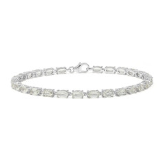 Bracelet en argent et Améthyste verte