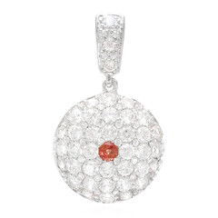 Pendentif en argent et Rubis rouge du soir
