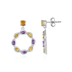 Boucles d'oreilles en argent et Citrine