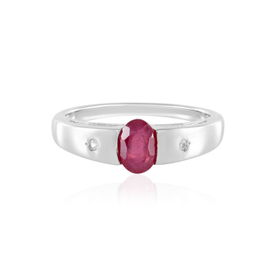 Bague en argent et Rubis de Madagascar