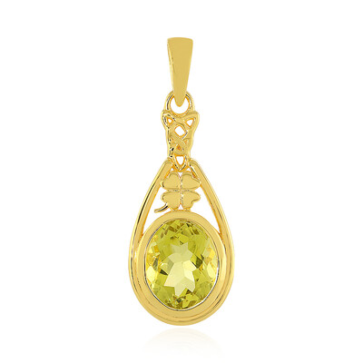 Pendentif en argent et Quartz citron