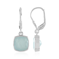 Boucles d'oreilles en argent et Aigue-marine