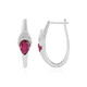 Boucles d'oreilles en argent et Rubis de Madagascar (de Melo)