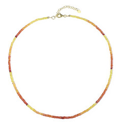 Collier en argent et Saphir rouge du soir