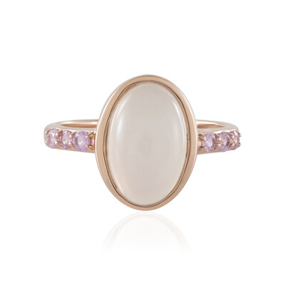 Bague en argent et Pierre de Lune blanche (KM by Juwelo)