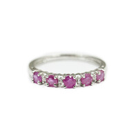 Bague en argent et Rubis du Mozambique