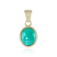 Pendentif en or et Opale verte d'Éthiopie