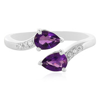 Bague en argent et Améthyste de Zambie