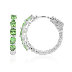 Boucles d'oreilles en argent et Grenat Tsavorite