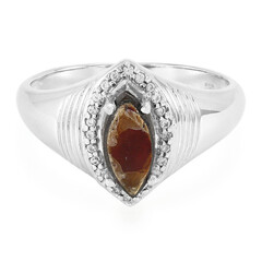 Bague pour homme en argent et Ammolite