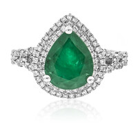 Bague en or et Emeraude de Zambie AAA (AMAYANI)