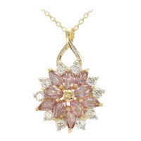 Collier en or et Saphir Padparadscha non chauffé (AMAYANI)
