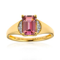 Bague en or et Diaspora rose (AMAYANI)