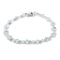 Bracelet en argent et Topaze bleu ciel