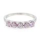 Bague en argent et Saphir pourpre de Ceylan non chauffé