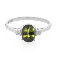 Bague en argent et Tourmaline cuprifère
