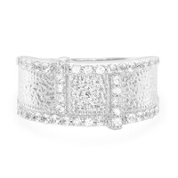 Bague en argent et Saphir blanc
