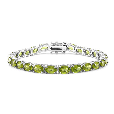 Bracelet en argent et Péridot de Birmanie