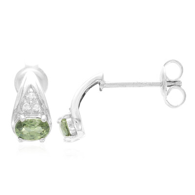 Boucles d'oreilles en argent et Saphir du Mozambique