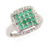 Bague en argent et Emeraude de Zambie