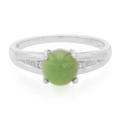 Bague en argent et Chrysoprase impériale