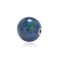 Pendentif en argent et Azurite-Malachite