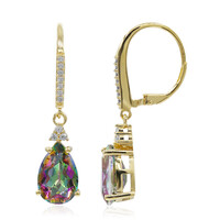 Boucles d'oreilles en argent et Quartz mystique
