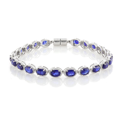 Bracelet en argent et Saphir bleu de Madagascar