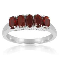 Bague en argent et Opale de Feu de Salamanque