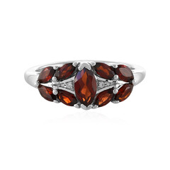 Bague en argent et Grenat du Mozambique