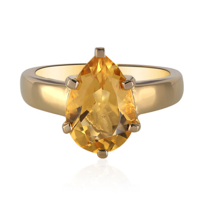 Bague en argent et Citrine