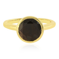 Bague en argent et Saphir chocolat