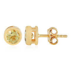 Boucles d'oreilles en argent et Quartz citron