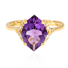 Bague en or et Améthyste