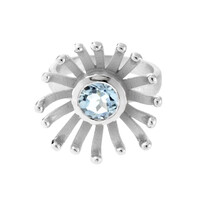 Bague en argent et Topaze bleu ciel