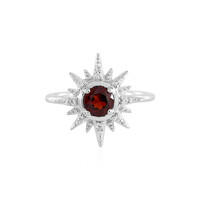 Bague en argent et Grenat du Mozambique