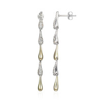 Boucles d'oreilles en argent et Topaze blanche (Adela Silber)