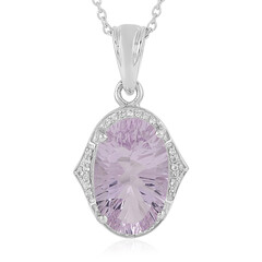 Collier en argent et Améthyste Rose de France