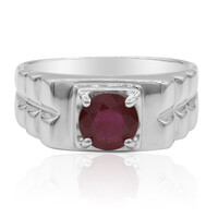 Bague en argent et Rubis de Madagascar