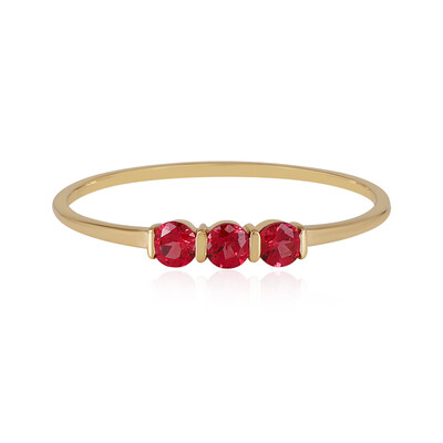 Bague en or et Spinelle rouge noble