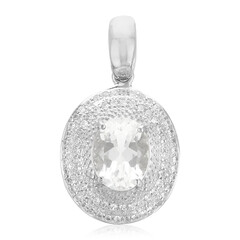 Pendentif en argent et Béryl de l'Himalaya