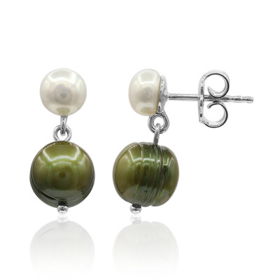 Boucles d'oreilles en argent et Perle de culture d'eau douce (TPC)