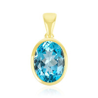 Pendentif en argent et Topaze bleu Suisse