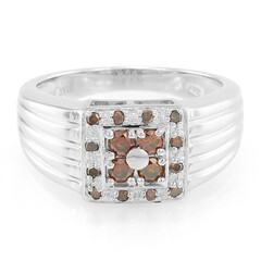 Bague pour homme en argent et Diamant fantaisie