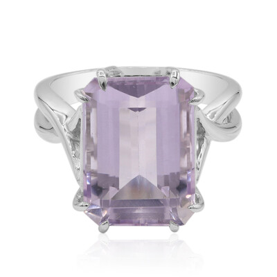 Bague en argent et Améthyste Rose de France