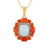 Collier en argent et Aigue-marine