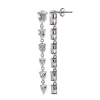 Boucles d'oreilles en argent et Topaze blanche