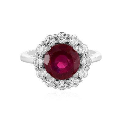 Bague en argent et Rubis de Madagascar